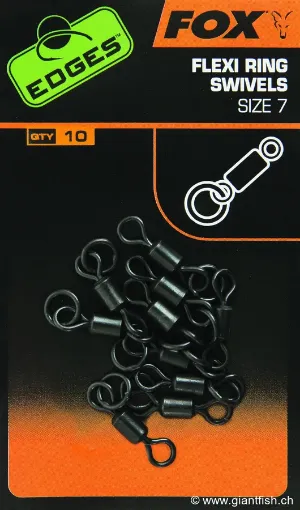 Émerillon FOX Edges Flexi Ring Swivel