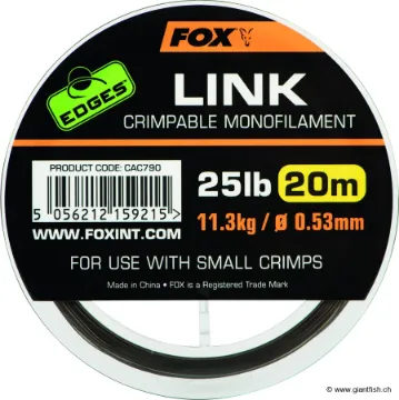 Nylon FOX Edges Link Trans Khaki Mono - 20 m