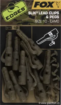 Clip Plomb FOX Edges Slik Lead Clip + Pegs