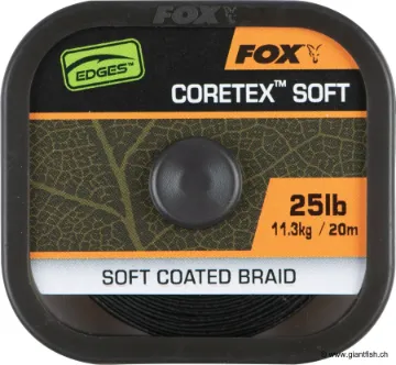 Tresse à Bas de Ligne Gainée FOX Edges Naturals Coretex Soft