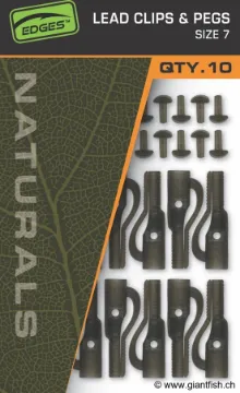 Clip plomb FOX Edges Naturals Lead Clip + Pegs