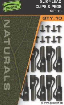 Clip plomb FOX Edges Naturals Slik Lead Clip + Pegs