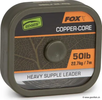 Tresse à Bas de Ligne FOX Edges Naturals Copper-Core Leader