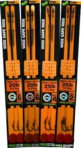 Bas de Ligne Monté FOX Edges Wide Gape Rigs