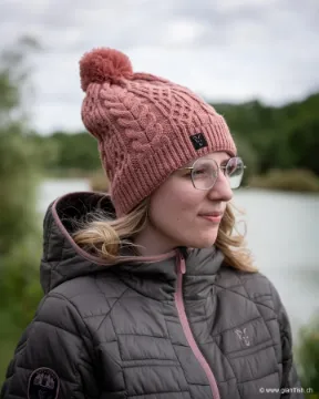 Bonnet FOX Ladies Knitted Bobble - Rose