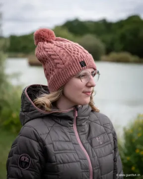 Bonnet FOX Ladies Knitted Bobble - Rose