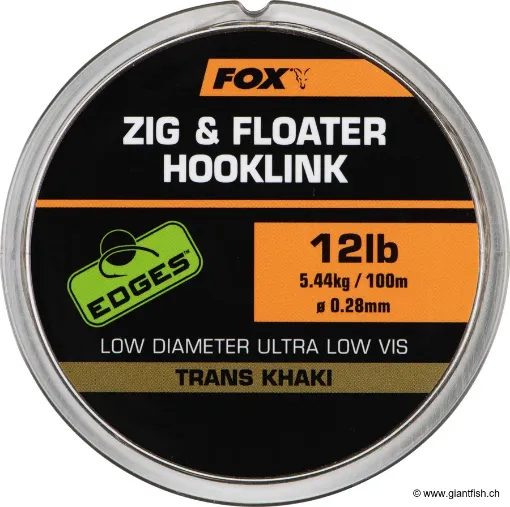 Nylon FOX Edges Zig and Floater Hooklink - 100 m