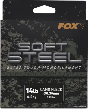 Nylon FOX Soft Steel Fleck Camo Mono - 1000 m