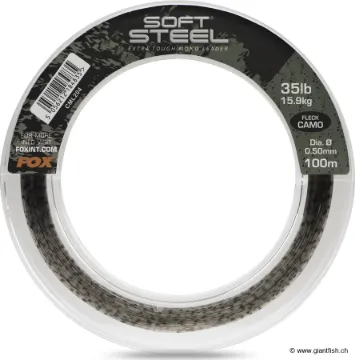 Tête de Ligne FOX Soft Steel Fleck Camo Leader