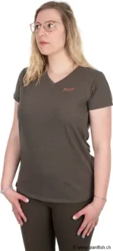 T-Shirt Manches Courtes Femme FOX WC V Neck T - Olive