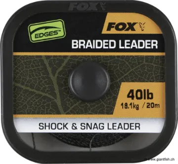 Fox Edges Naturals Braided Leader 20m