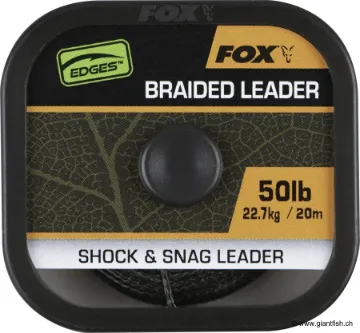 Fox Edges Naturals Braided Leader 20m
