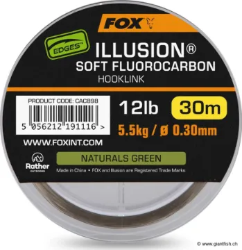Fox Edges Illusion Soft Fluorocarbon Hooklink