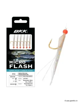 Gambe BKK Micro Flash NFA-02 (Natural Fish Skin + Red Resin - Fluoro)
