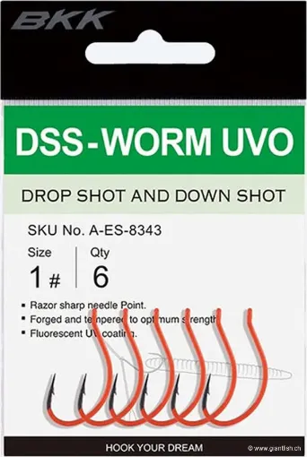 Hameçon BKK DSS-Worm UV (Orange)
