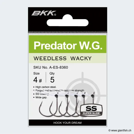 Hameçon Wacky/Dropshot BKK Predator W.G. Weedless