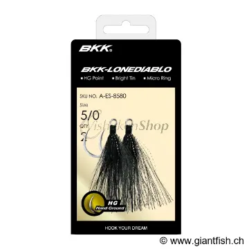 Hameçon BKK Lone Diablo Bucktail Teaser BT Black
