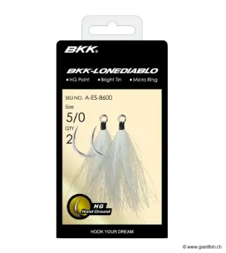 Hameçon BKK Lone Diablo Bucktail Teaser BT White