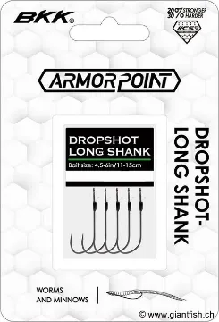 Hameçon BKK Armorpoint-Dropshot Long Shank