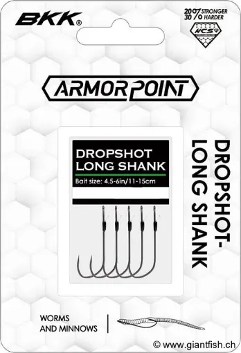 Hameçon BKK Armorpoint-Dropshot Long Shank