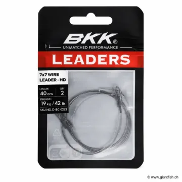 Bas de Ligne Acier BKK 7x7 Wire Leader-HD (Pike Snap)