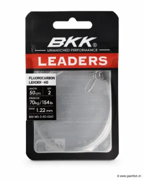 Bas de Ligne Fluorocarbone BKK Fluorocarbon Leader-HD (Pike Snap)
