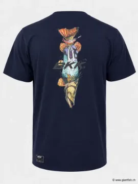 T-Shirt Manches Courtes BKK Short Sleeve Casual Shirt - Brochet - Blen marine