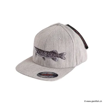 Casquette Wolfcreek Lures Pike Logo Fitted Flexfit - Gris