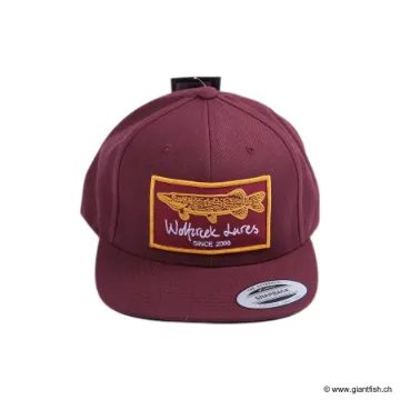Casquette Wolfcreek Lures Pike Patch Fitted Snapback - Burgundy