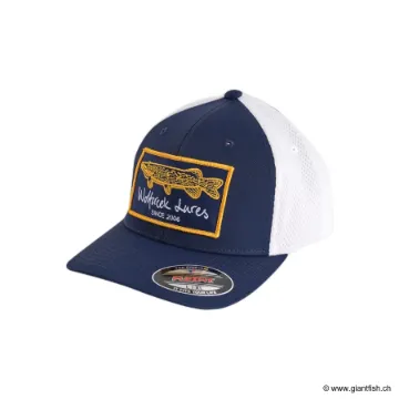 Casquette Wolfcreek Lures Pike Patch Airmesh Flexfit - Navy / Blanc