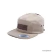Picture of Wolfcreek Lures Leather Patch Five Panel Cap - Khaki