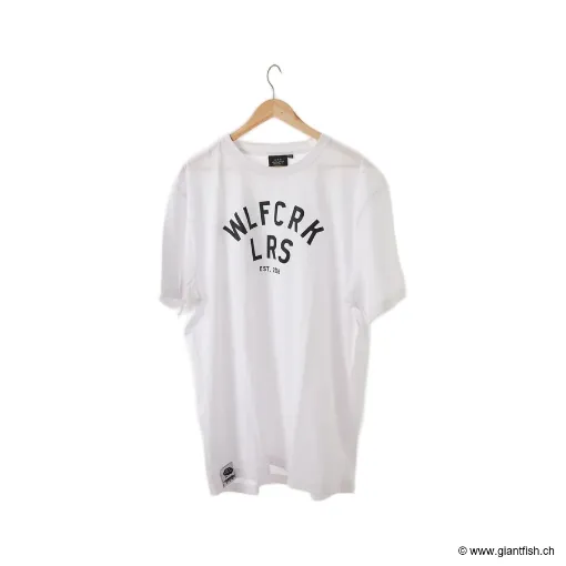 T-shirt Wolfcreek Lures WLFCRK LRS Logo - Blanc