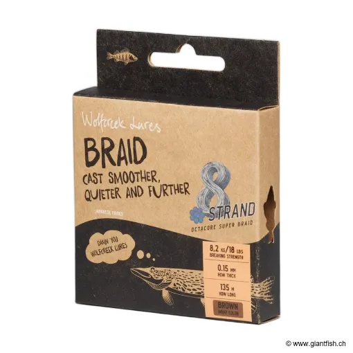 Tresse Wolfcreek Lures OctaCore Super Braid X8 - Noir