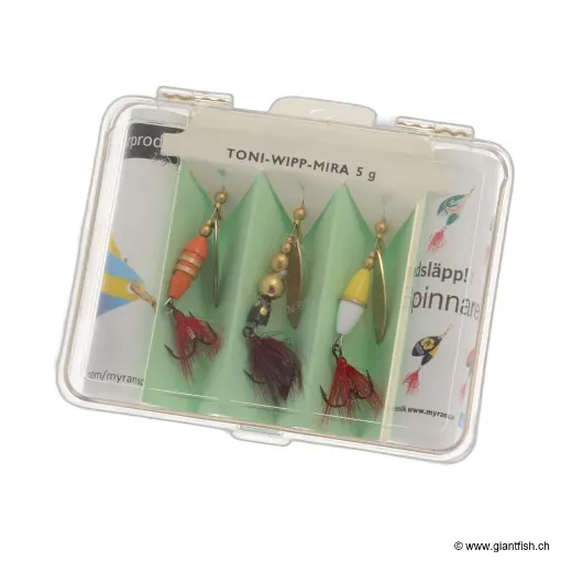 Set de cuillers MYRAN Toni-Wipp-Mira Spinner Assortments