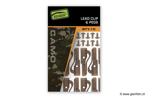 Clip Plomb FOX Edges Lead Clip + Pegs Camo