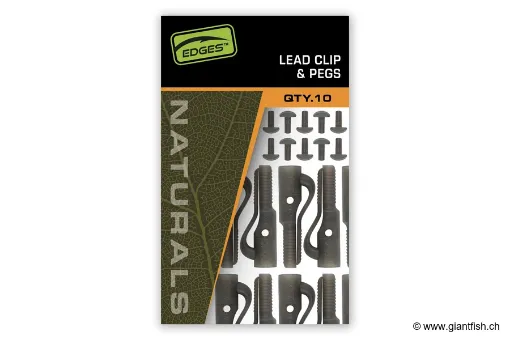 Clip Plomb FOX Edges Lead Clip + Pegs Naturals