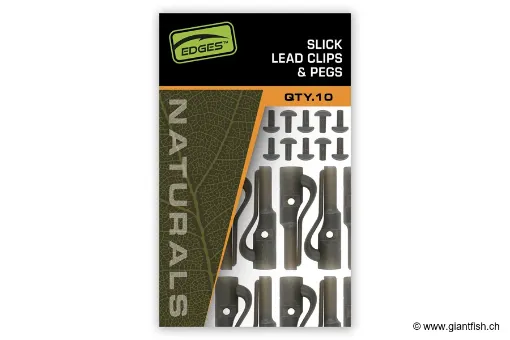 Clip Plomb FOX Edges Slik Lead Clip + Pegs Naturals