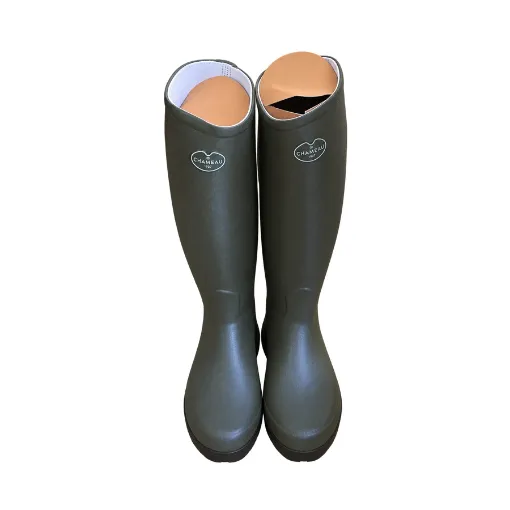 Bottes Homme LE CHAMEAU Saint-Hubert Cuir – Vert Chameau