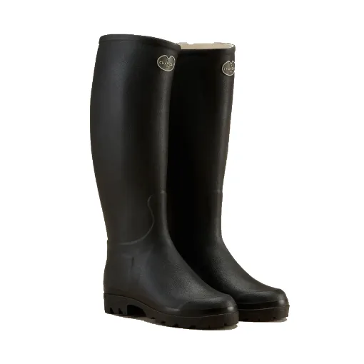 Bottes Femme LE CHAMEAU Saint-Hubert Cuir – Noir