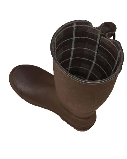 Bottes Femme LE CHAMEAU Vierzon Jersey – Marron Foncé / Héritage Tartan