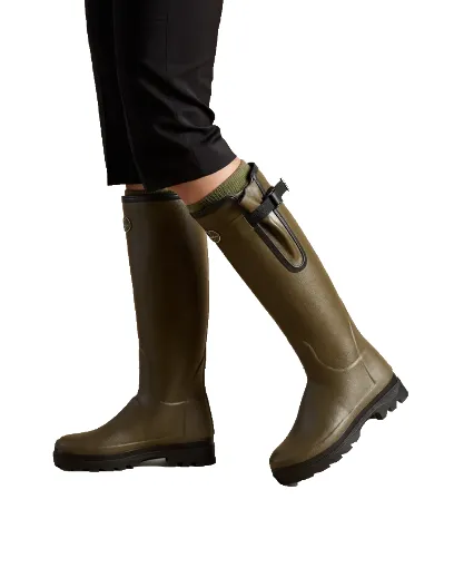 Bottes Femme LE CHAMEAU Vierzonord Néoprène – Vert Chameau