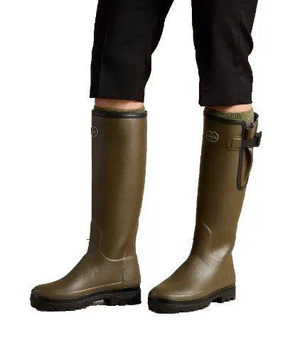 Bottes Femme LE CHAMEAU Vierzonord Néoprène – Vert Chameau