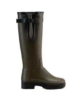 Bottes Femme LE CHAMEAU Vierzonord Néoprène – Vert Chameau / Noir