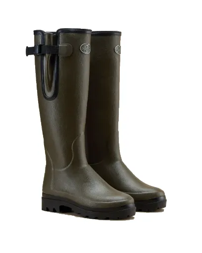 Bottes Femme LE CHAMEAU Vierzonord Néoprène – Vert Chameau / Noir