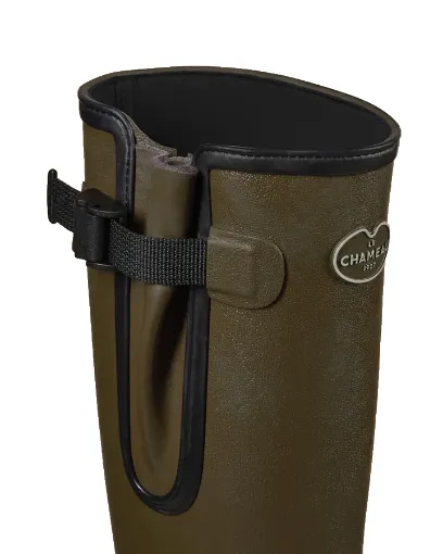 Bottes Femme LE CHAMEAU Vierzonord Néoprène – Vert Chameau / Noir