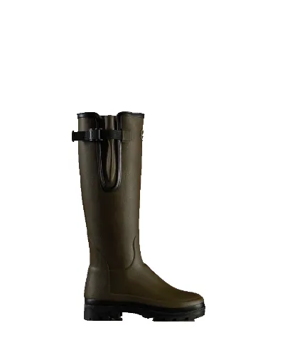 Bottes Femme LE CHAMEAU Vierzonord Néoprène – Vert Chameau / Noir