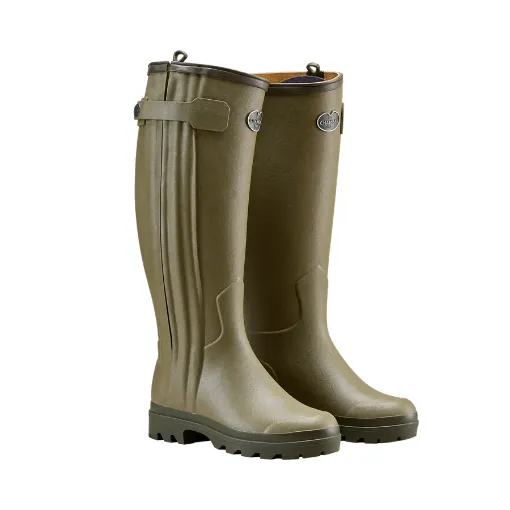 Bottes Femme LE CHAMEAU Chasseur Cuir – Vert Vierzon