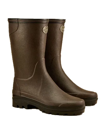 Bottes Femme LE CHAMEAU Giverny Jersey - Marron Foncé