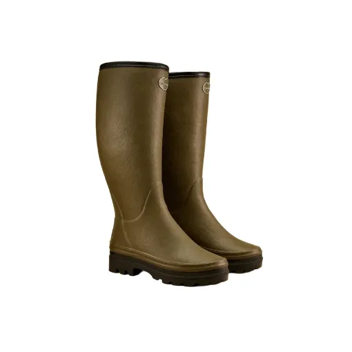 Bottes Femme LE CHAMEAU Giverny Laine - Vert Chameau