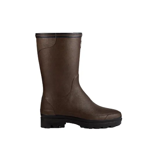 Bottes Femme LE CHAMEAU Giverny Néoprène - Marron Foncé / Noir